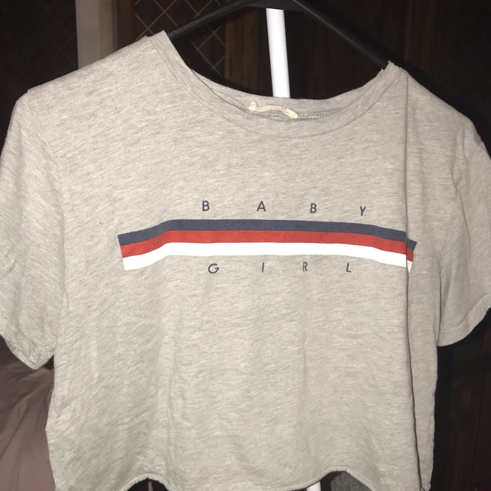 crop top “baby girl” shirt